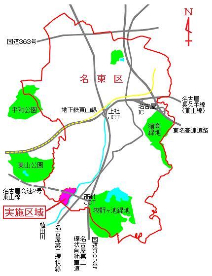 地図:荒田地区の位置図
