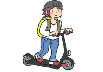 イラスト:電動キックボード