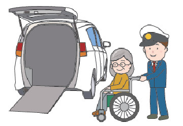 福祉タクシーのイラスト