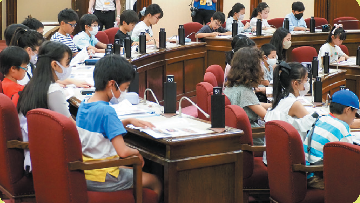 7月24日(午前の部)の子ども市会の様子の写真