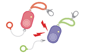 防犯ブザーのイラスト