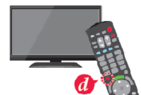 dボタンを使用しているようなイラスト