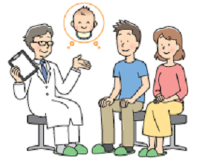 イラスト:企業・事業者に対する不妊治療についての周知・啓発のイメージ