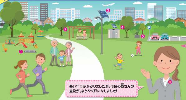 完成した公園のイラスト