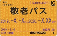 敬老パス(名古屋市)の写真です。