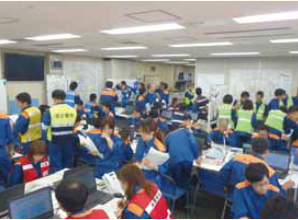 写真:災害対策本部