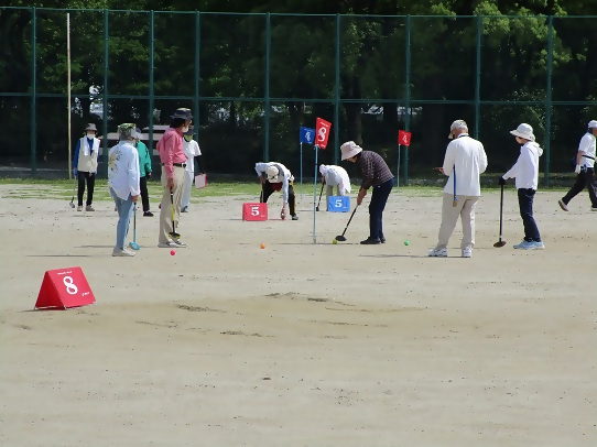 グラウンドゴルフ大会の写真
