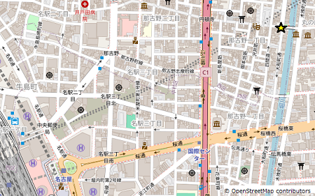地図:四間道アクセスマップ