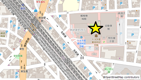 地図:トヨタ産業技術記念館アクセスマップ