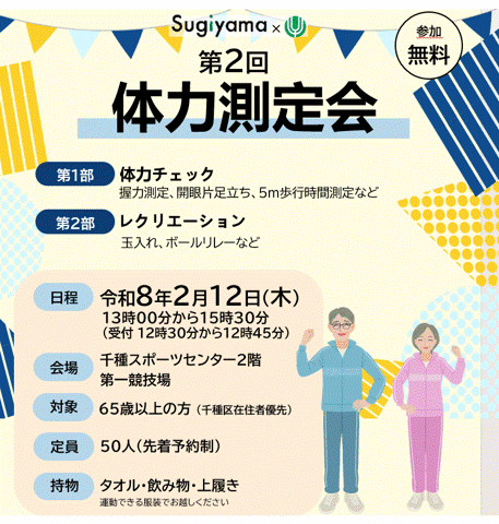 写真：体力測定会のちらし