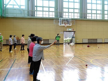 写真：ボッチャ体験会の様子
