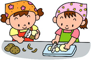 イラスト：調理をする女の子