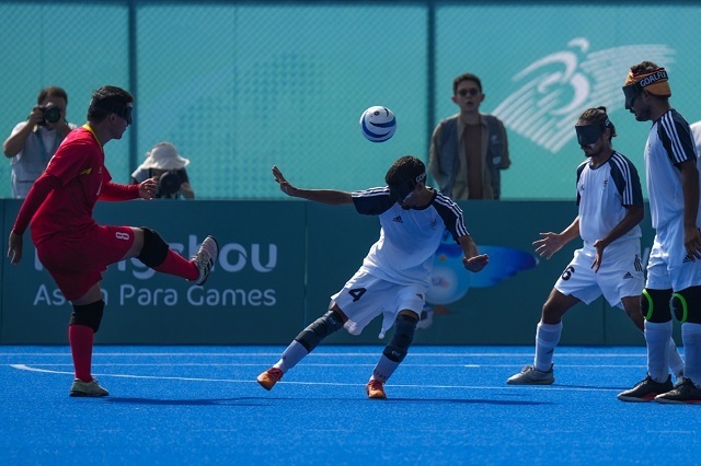 写真:杭州大会ブラインドフットボール