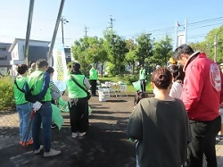 写真:中央部出発式の様子