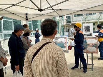 写真：能登半島地震の避難所（七尾市）の紹介