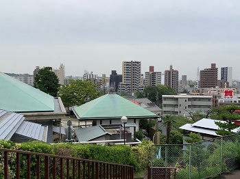 写真：高台から望む植田地区の街並み