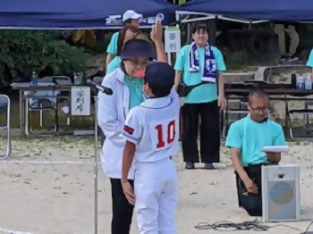 写真：八事東学区キャプテンによる選手宣誓