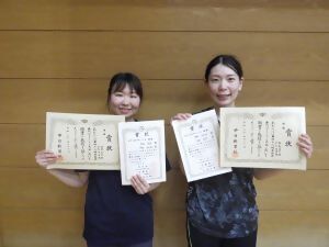 写真：女子1位グループAの優勝者