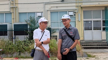 写真:森船方学区委員長と川津体育協会会長