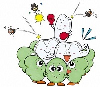 イラスト：フッ化物が歯を強くする