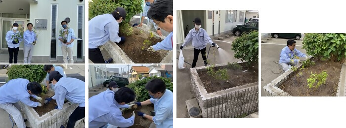 写真:植樹の様子(株式会社愛研)