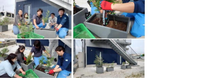 写真:植樹の様子(ノザキ株式会社)
