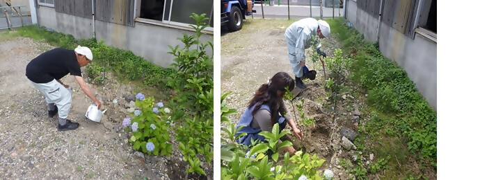 写真:植樹の様子(株式会社ヤシロコントラクション)