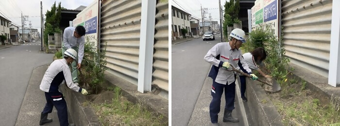 植樹の写真(大有建設(株)名古屋西工場)