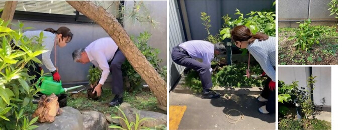 写真:植樹の様子(株式会社第一塗装店)