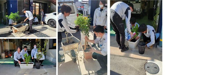 植樹の写真(東瑩電機株式会社)