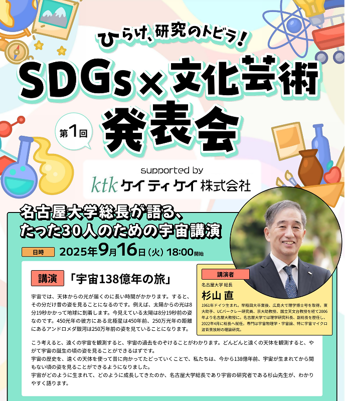 ひらけ、研究のトビラ!第1回SDGs×文化芸術発表会のポスター写真