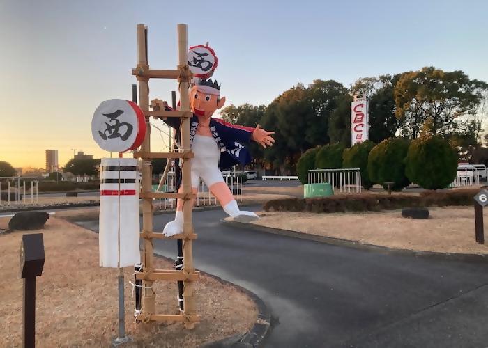 写真:階梯君人形の様子