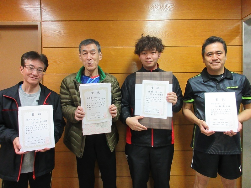 写真:男子Bの部 入賞