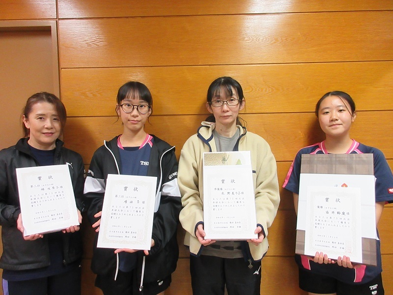 写真:女子Bの部 入賞