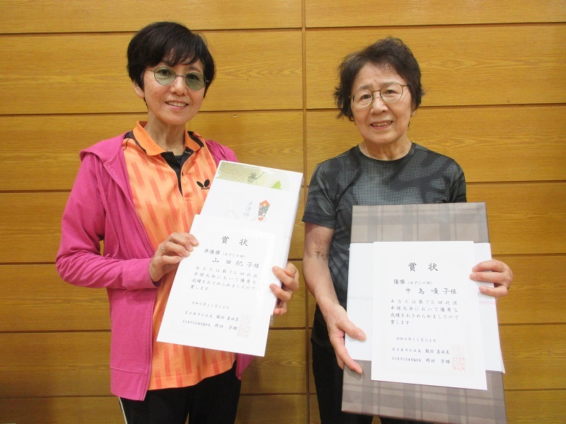 写真:女子Cの部 入賞