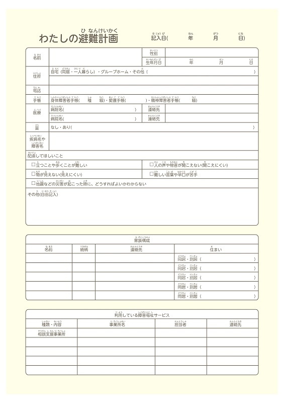 写真：わたしの避難計画
