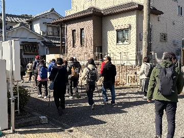 写真：大高城跡に向けて出発