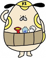 イラスト:昭和消防署公認キャラクター たまごいぬのたまごろう