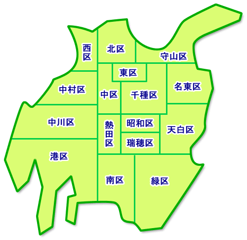 イラスト:市内16区の配置を表したイメージ図です。