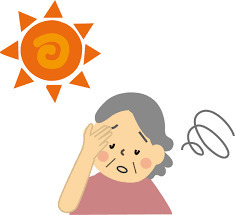 イラスト：太陽とめまいを起こす人