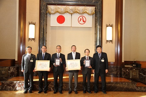 低炭素モデル地区認定式の写真