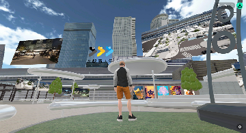 画面：名古屋駅西側駅前広場メタバース