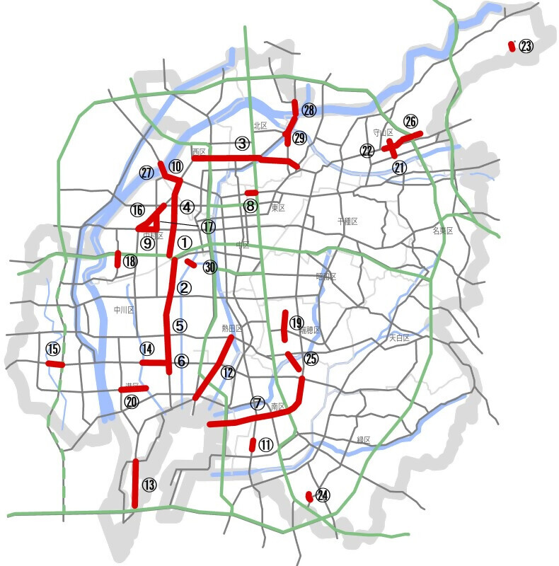 地図:主な整備箇所図