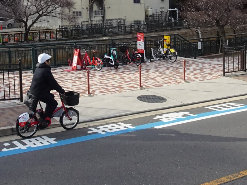自転車走行空間の整備箇所の写真