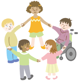 イラスト:輪になる様々な国の子どもたち
