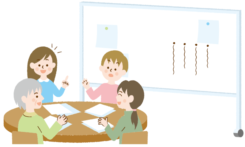 イラスト:話し合い