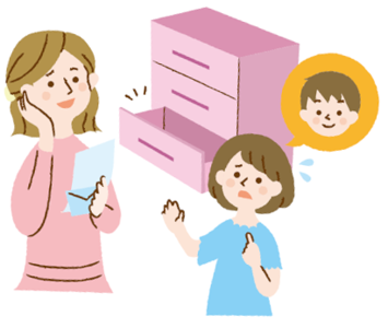 イラスト:隠していた手紙を母親に読まれる