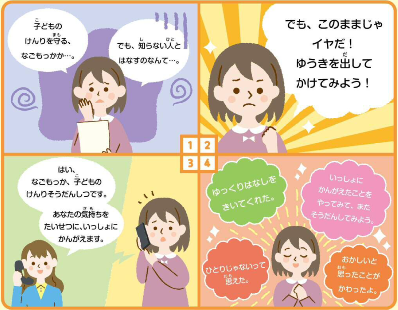 イラスト:「なごもっか」に相談する4コマ漫画