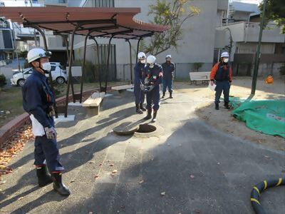 写真:防火水槽 【消防団の記録】亀島消防団 2024年12月15日