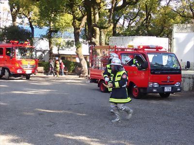 写真:放水訓練の様子です。 【消防団の記録】中村消防団 2024年1月26日